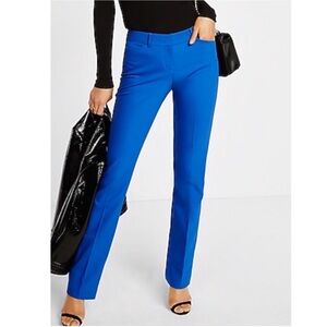 Express Cobalt Blue Low Rise Editor Barely Boot Pant